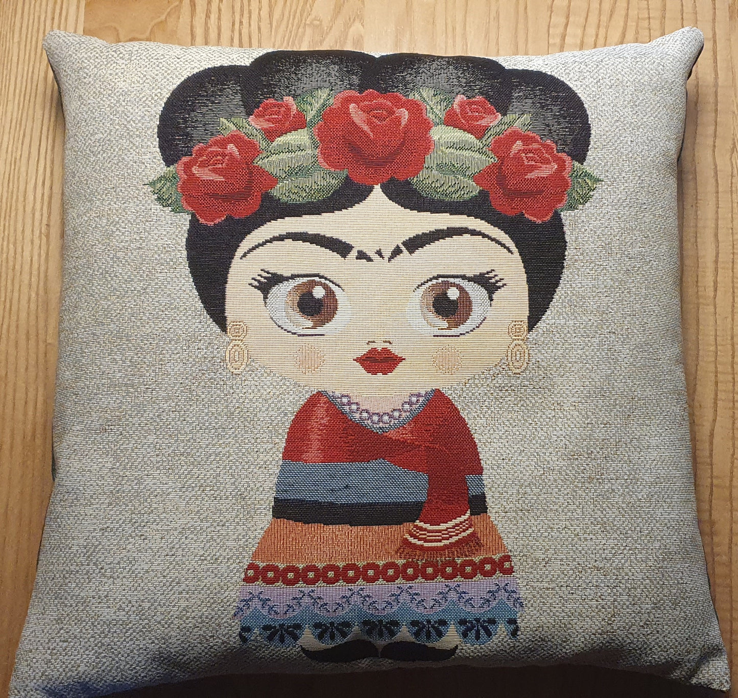 Stor Pude m. Specialmotiv: Rose Frida
