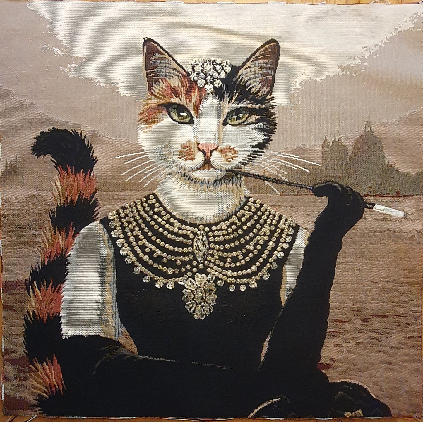 Gobelin Panel ''Swing Cat''