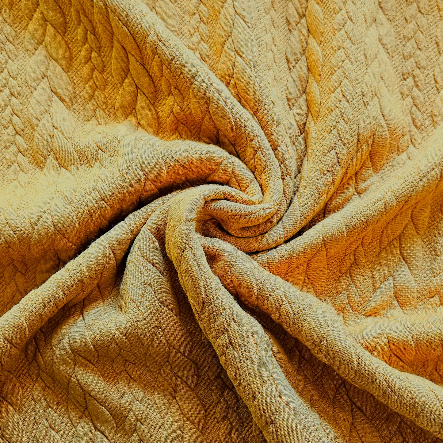Bomuldsjersey Strik Karrygul
