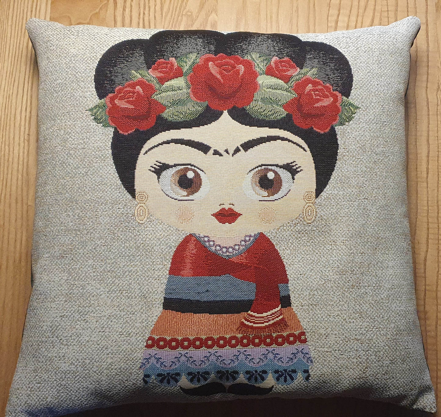Large pillow with special motif: Rose Frida