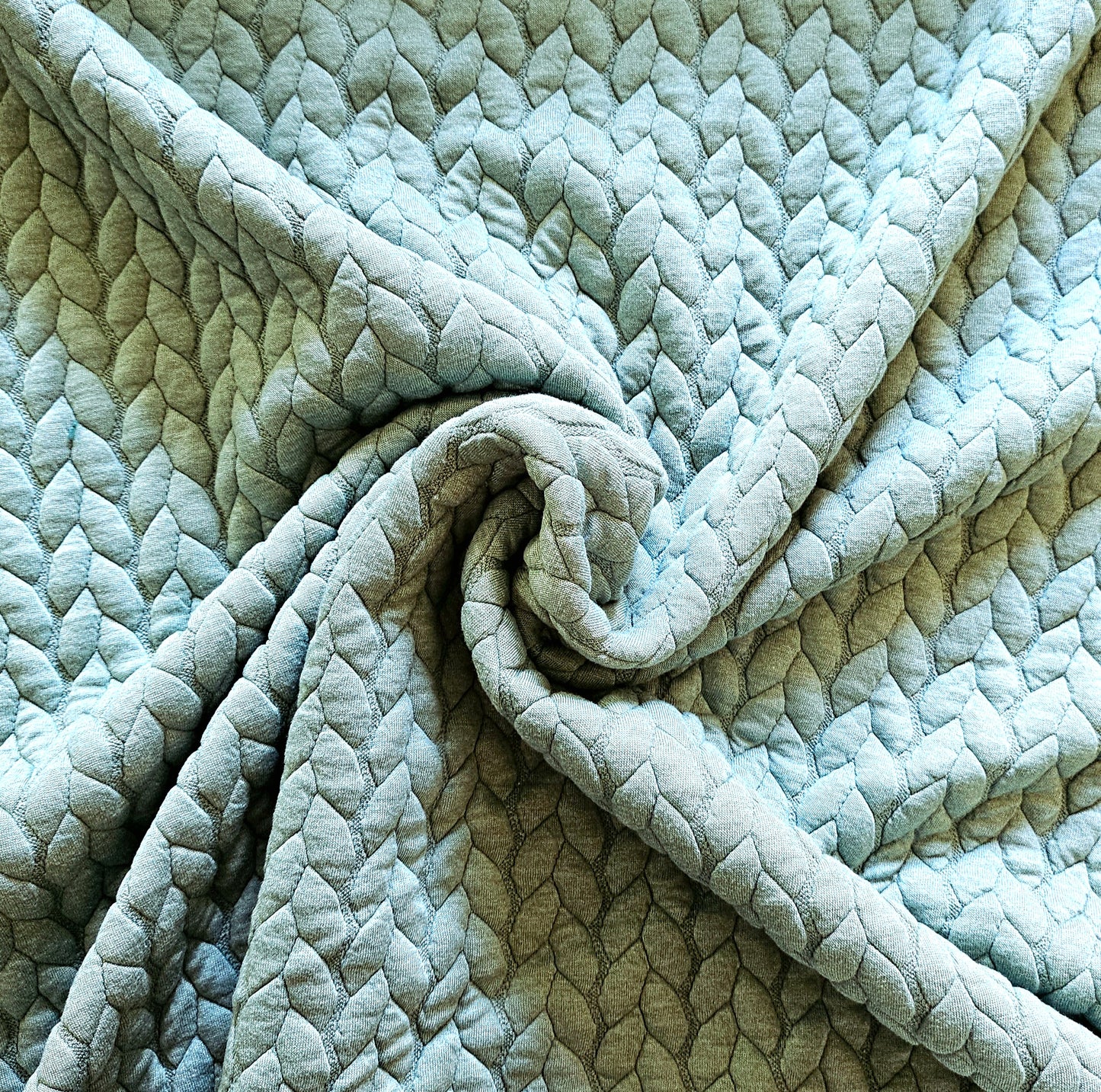 Bomuldsjersey Strik Havgusgrøn